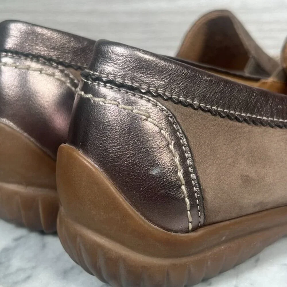 Gabor Moccasins‎ Womens 6.5 Slip On Loafers Brown Leather Comfort Soft Handmade - Picture 14 of 15